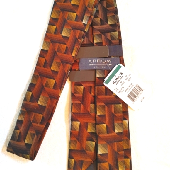 Arrow "Lattice Grid" Men's Tie - NEW with Tag - Picture 5 of 8
